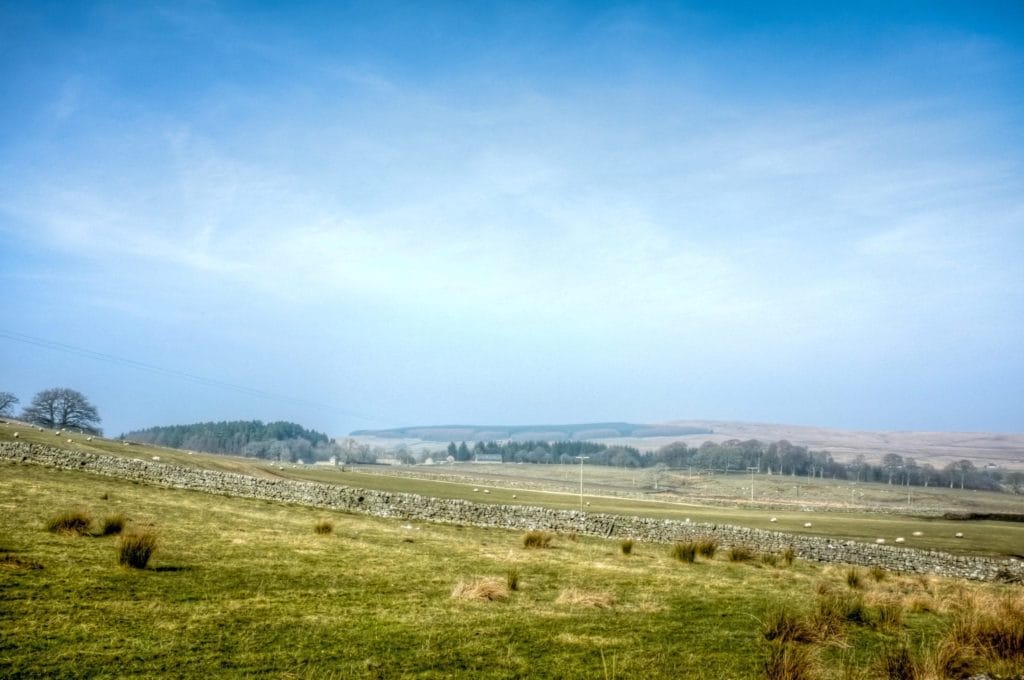 Hazy day in the countryside