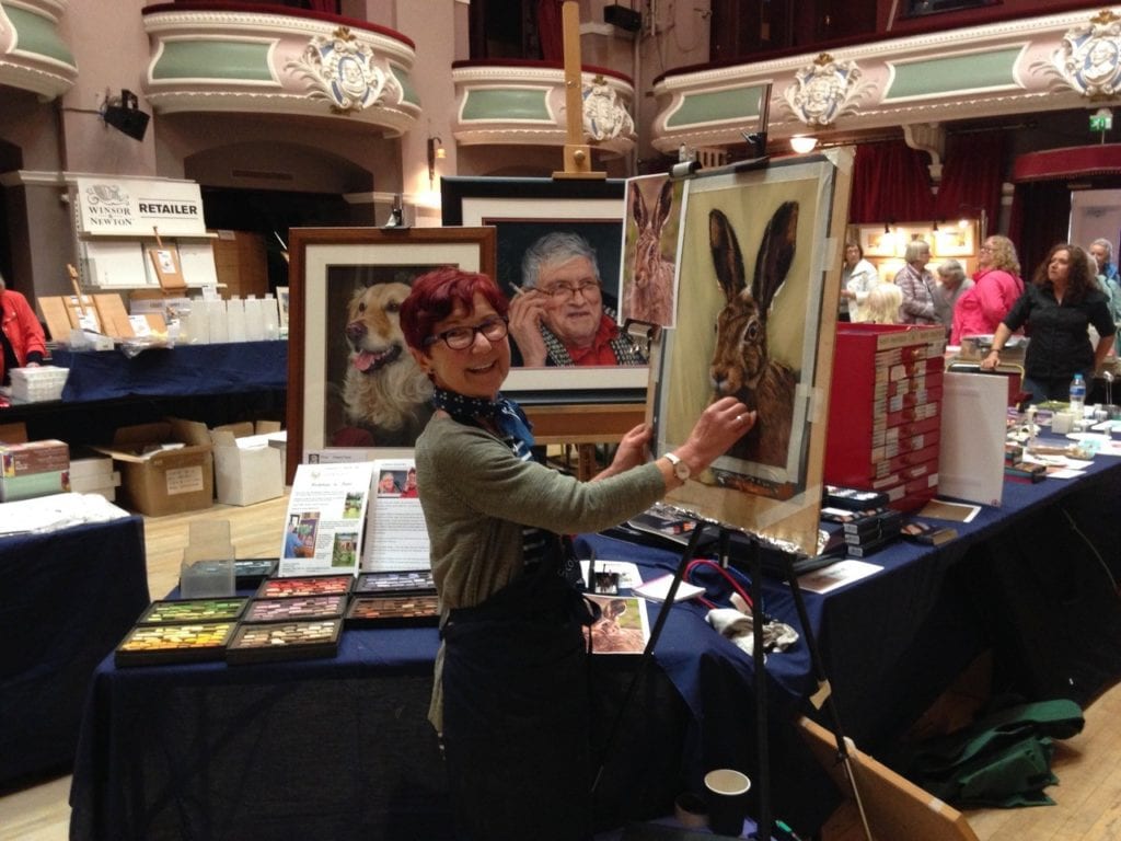 Cath Inglis at Ilkley Art Show.