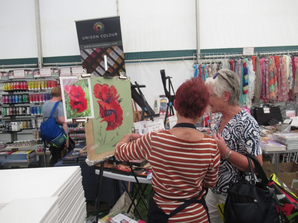 Cath Inglis giving demonstrations at Patchings.