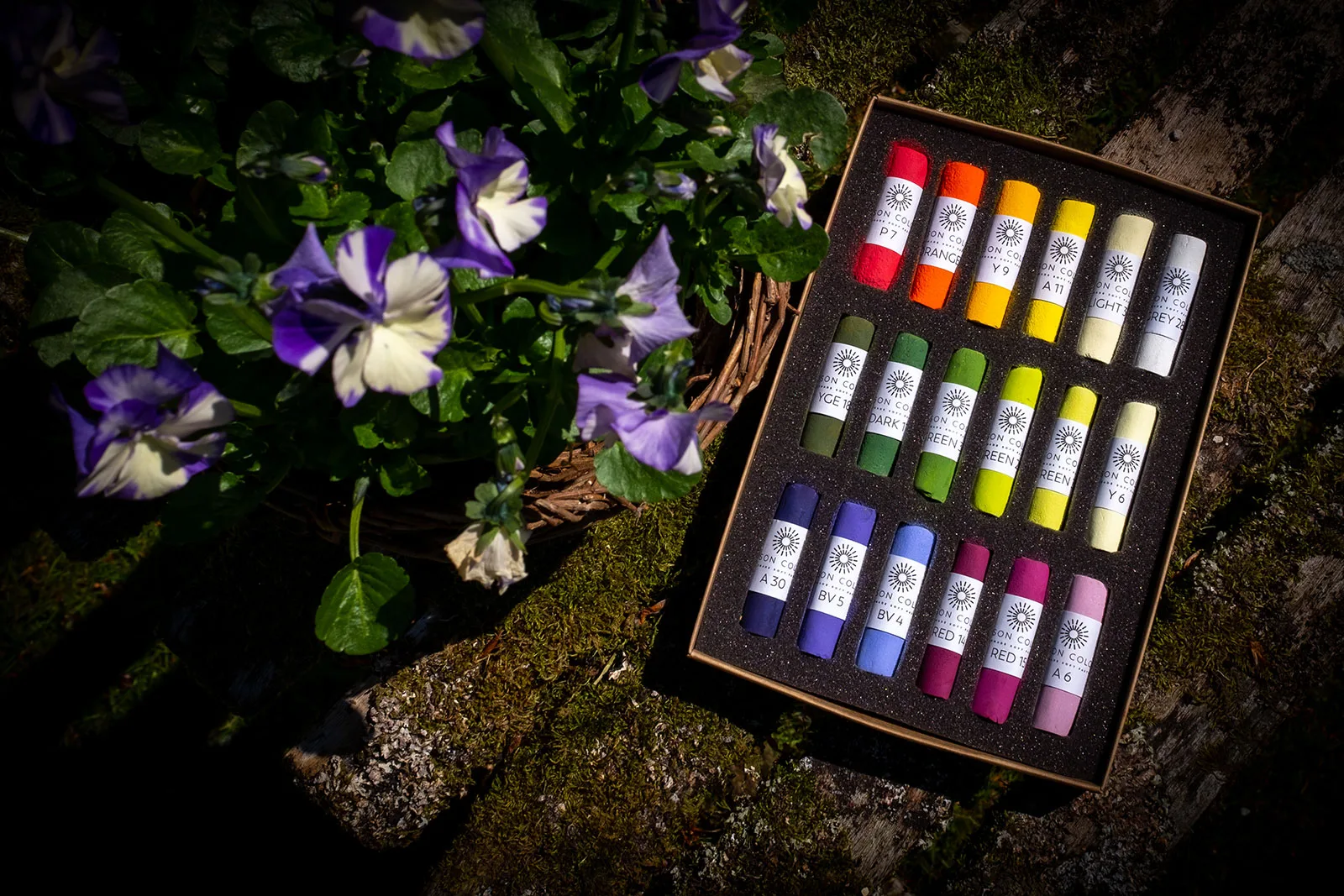 Botanical 18 Small Stick Soft Pastel Set - Image 3