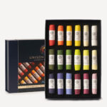 The Botanical 18 Soft Pastel set on display with open and closed box.