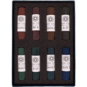 Open box of Dark 8 Soft Pastel set.