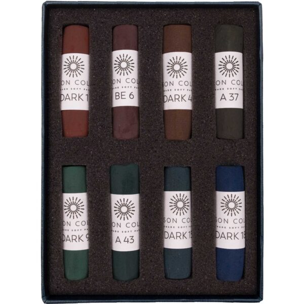 Open box of Dark 8 Soft Pastel set.