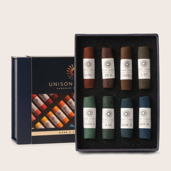 Dark 8 small stick soft pastel set 1