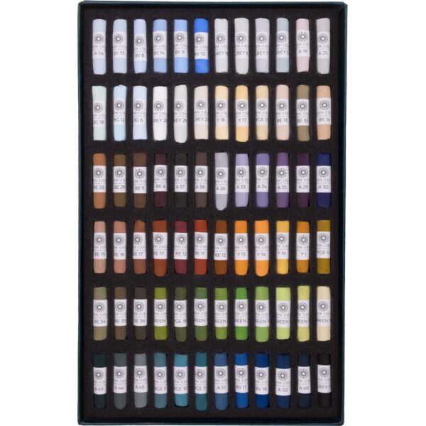 Open box of Landscape 72 Soft Pastel Set.