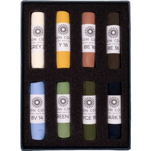 Open box of Landscape 8 Soft Pastel Set.