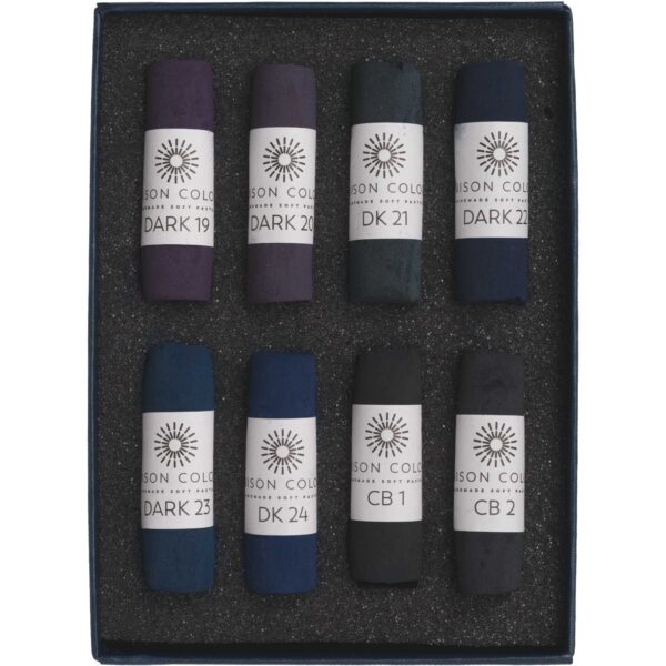 Open box of Midnight 8 Soft Pastel set.