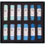 Open box of Ocean Blue 1-12 Soft Pastel Set.