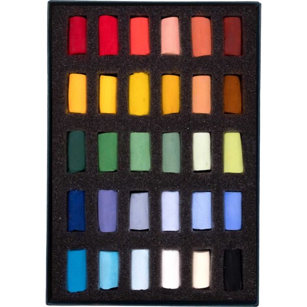 Open box of Starter 30 Half Stick Soft Pastel Set.