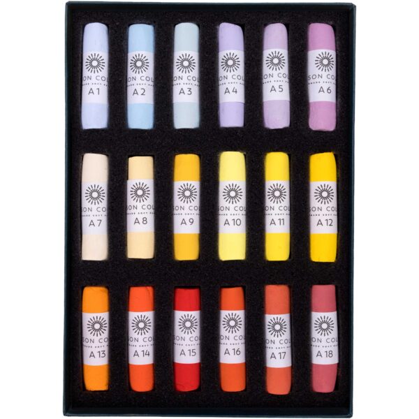 Open box of Additional 1-18 Soft Pastel Set.