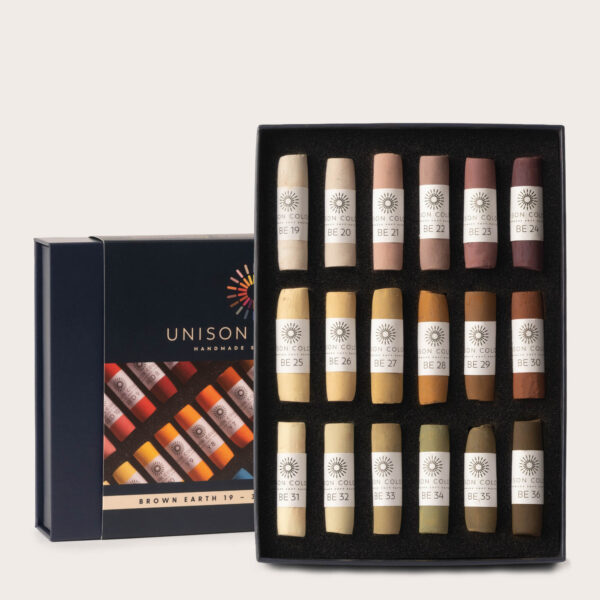 Brown earth 19 36 small stick soft pastel set 1