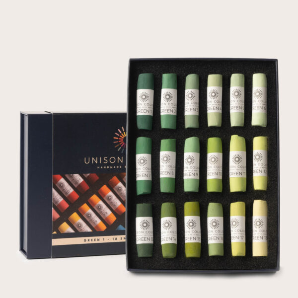 Green 1 18 small stick soft pastel set 1