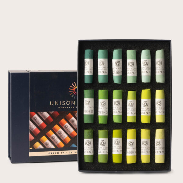 Green 19 36 small stick soft pastel set 1