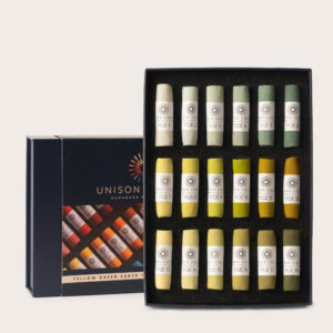 Yellow green earth 1 18 small stick soft pastel set 1