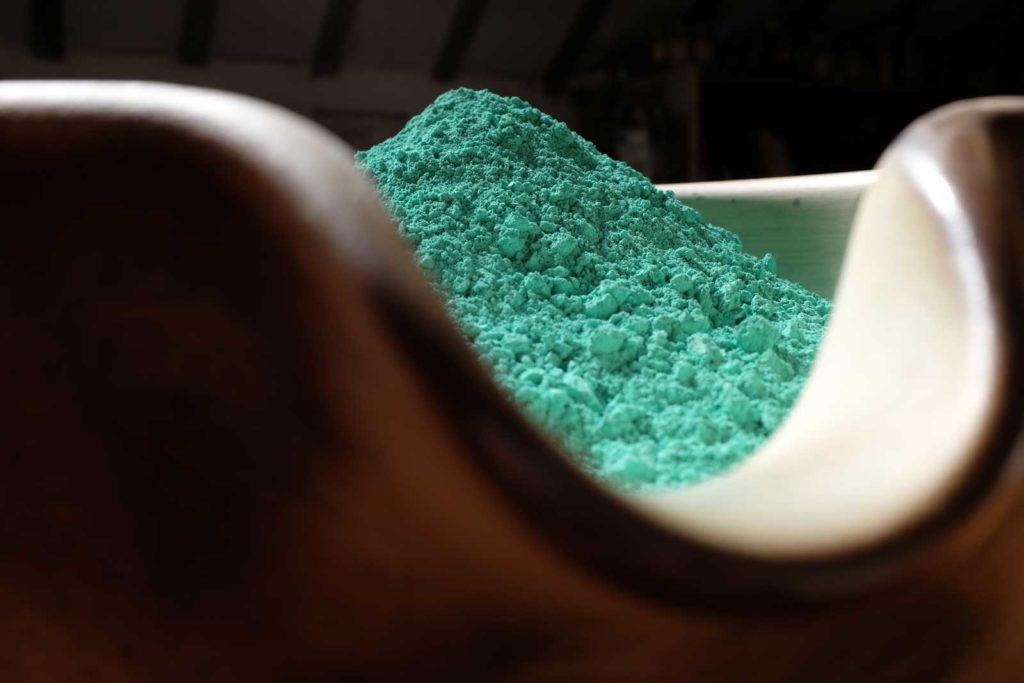 Ocean blue as pigment in a large bowl.jpg