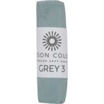 Grey 3 single soft pastel stick.