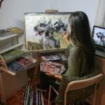 Emma colbert in the studio