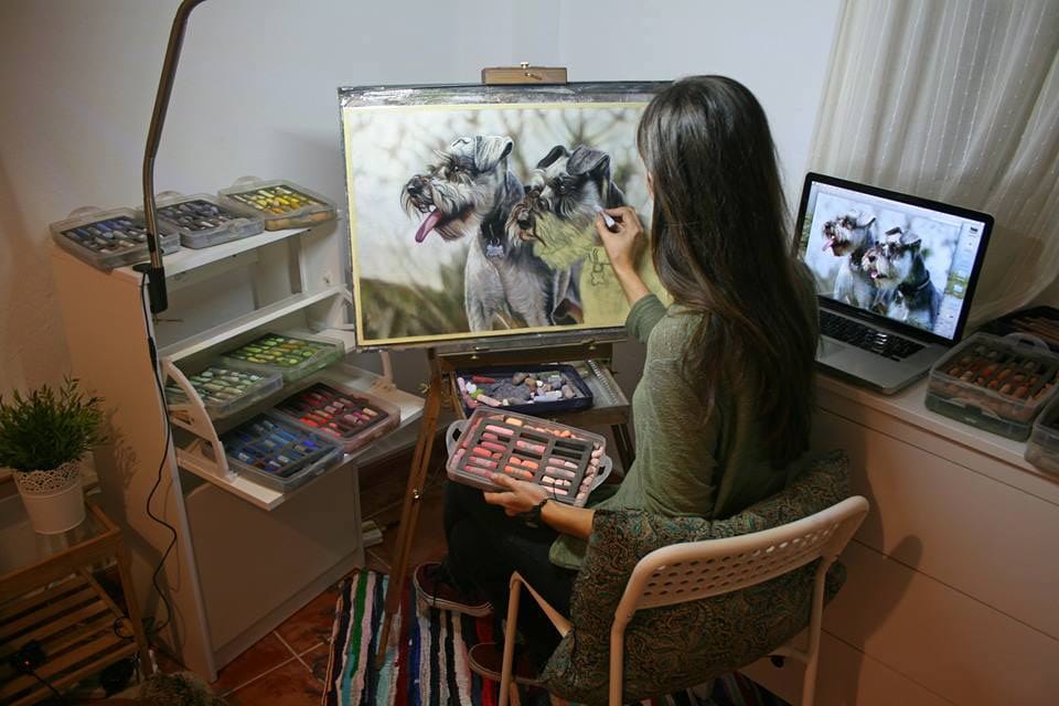 Emma colbert in the studio