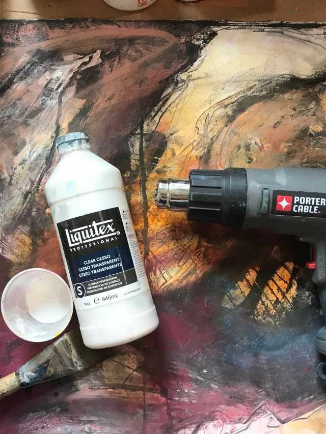 Soft Pastel and Clear Gesso Technique