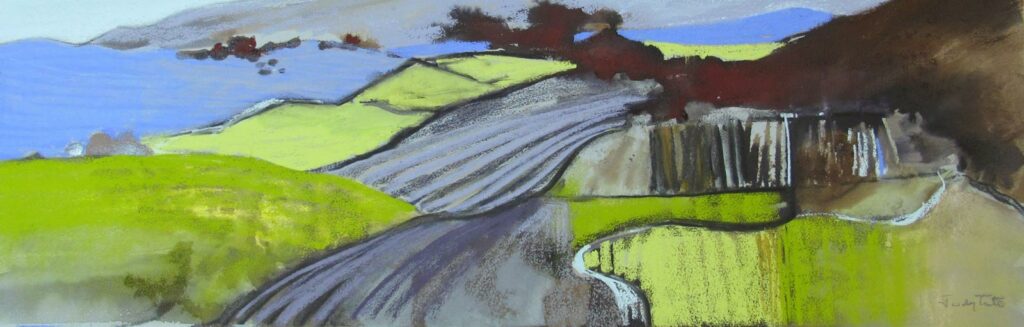 Entering the annual UK Pastel Society Exhibition 6 Yorkshire Dales, by Judy Tate.