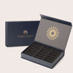 Opened empty soft pastel box for 18 small sticks.