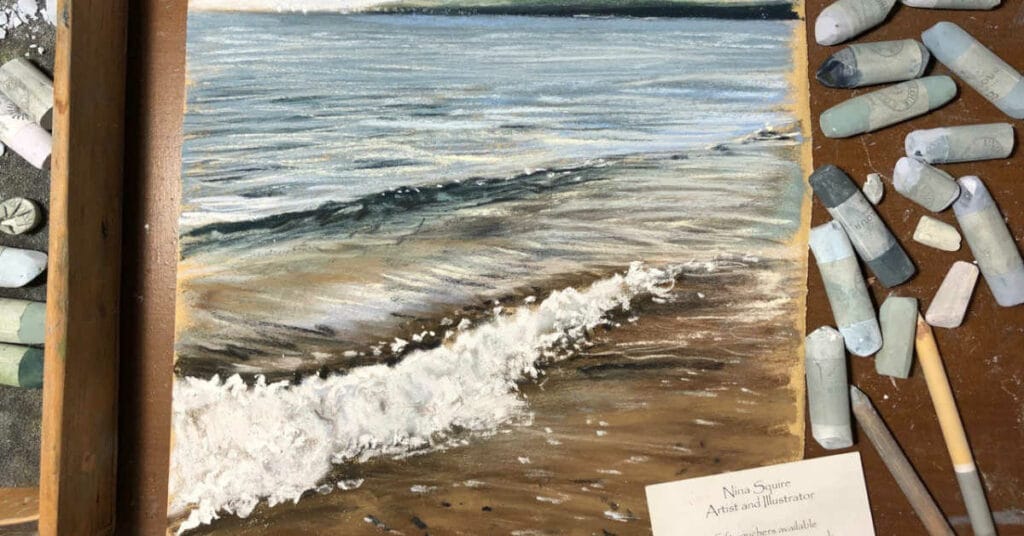 Taking an online soft pastel workshop by nina squire feat