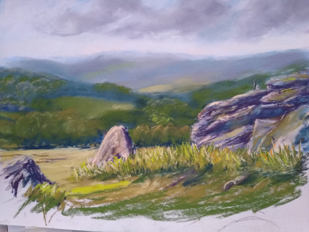 Moorland painting, 5 Day Challenge stage 4
