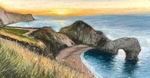 5 day pastel challenge durdle door with nina squire feat