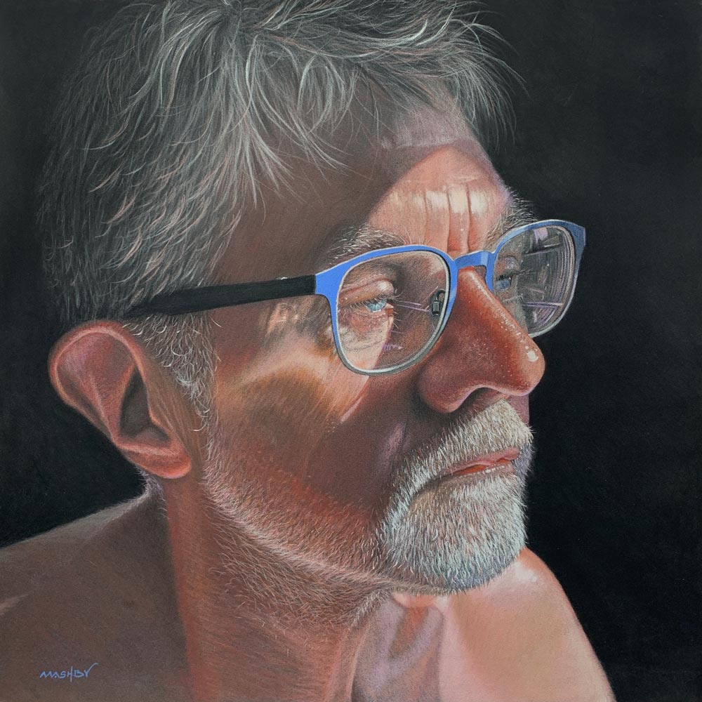 Mitch, pastel portrait by Michele Ashby