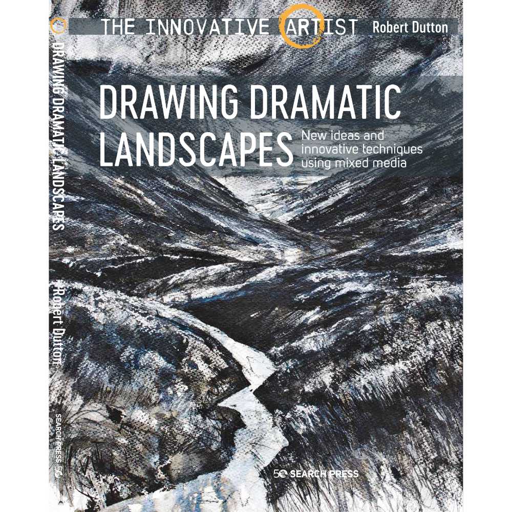 The front cover of 'Drawing Dramatic Landscapes' book by Robert Dutton.
