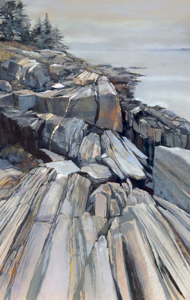 Coastal pastel painting by Lyn Asselta.
