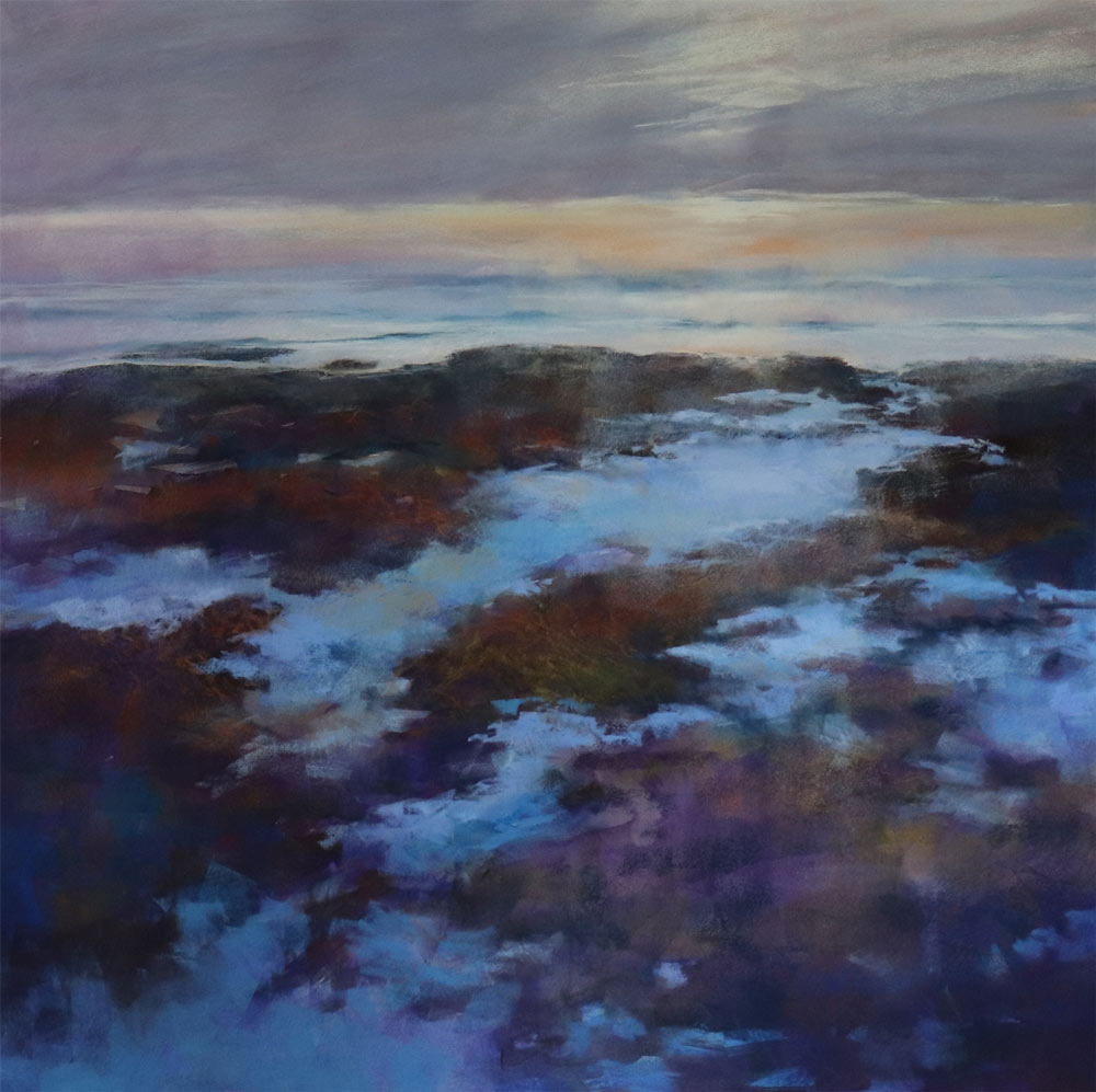 Wrack At Sunrise, pastel painting by Lyn Asselta.