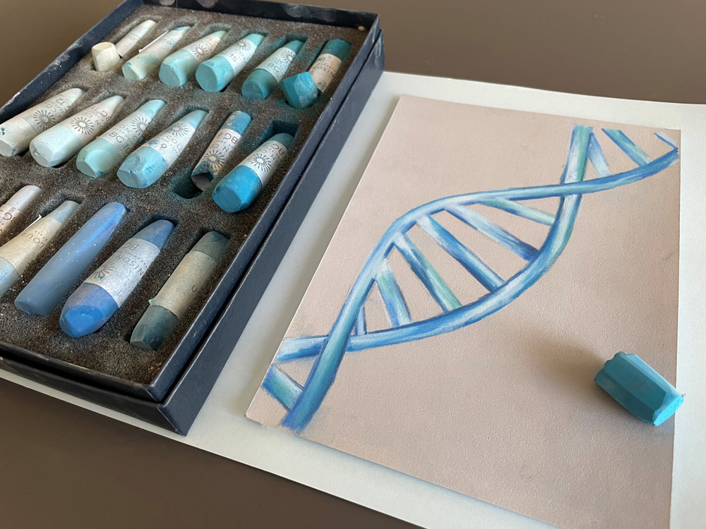 DNA spiral in Unison Colour Associate Artist