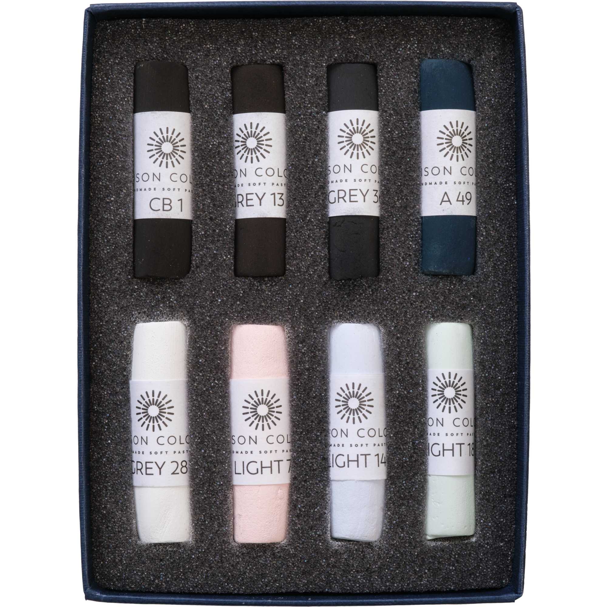 Open box of Contrast 8 Soft Pastel Set.