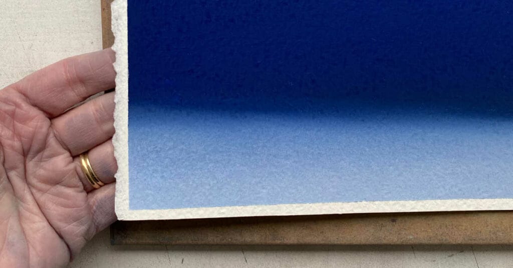 A close up of pastel work on paper.