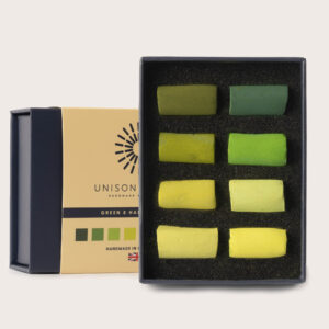 Green 8 half stick soft pastel set 1