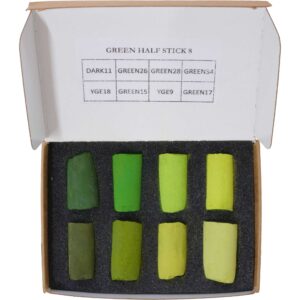 Green half stick 8 set open box front