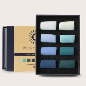 Blue 8 half stick soft pastel set 1