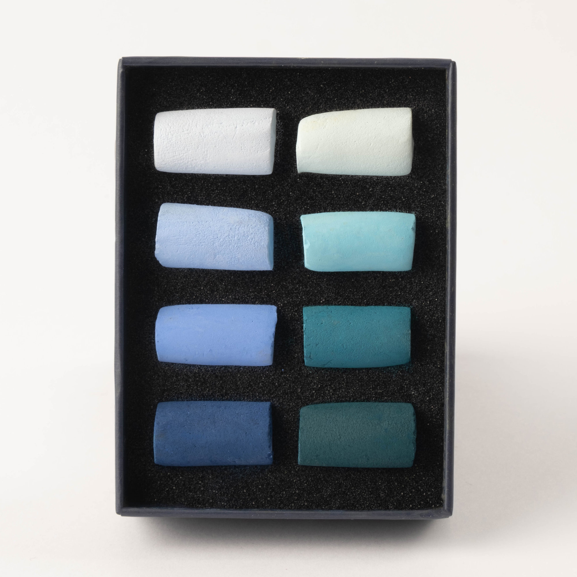 Blue 8 half stick soft pastel set 2
