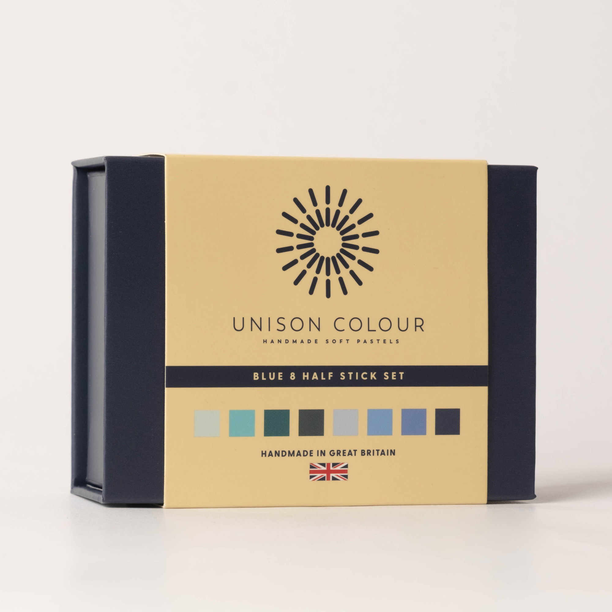 Blue 8 half stick soft pastel set 3