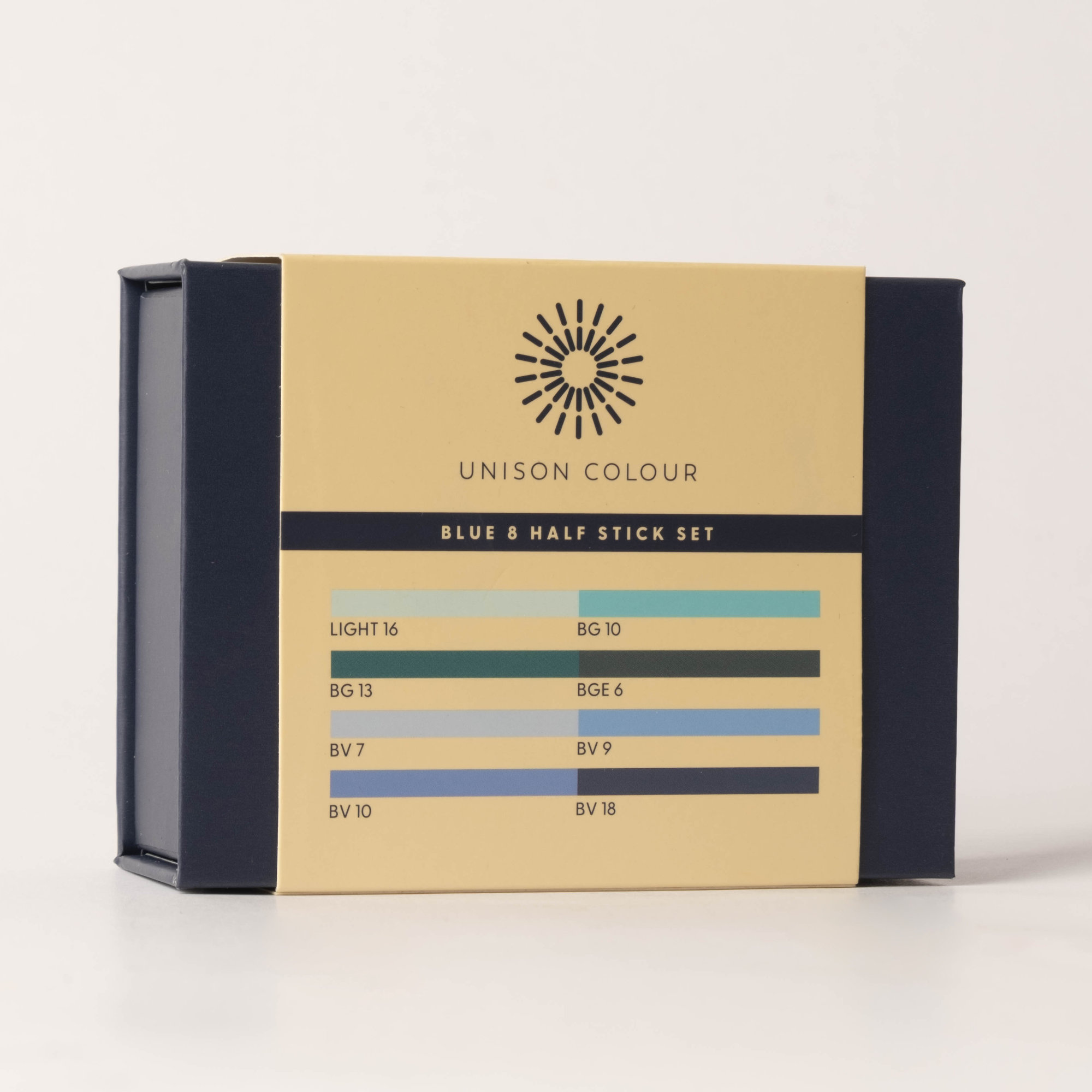 Blue 8 half stick soft pastel set 5