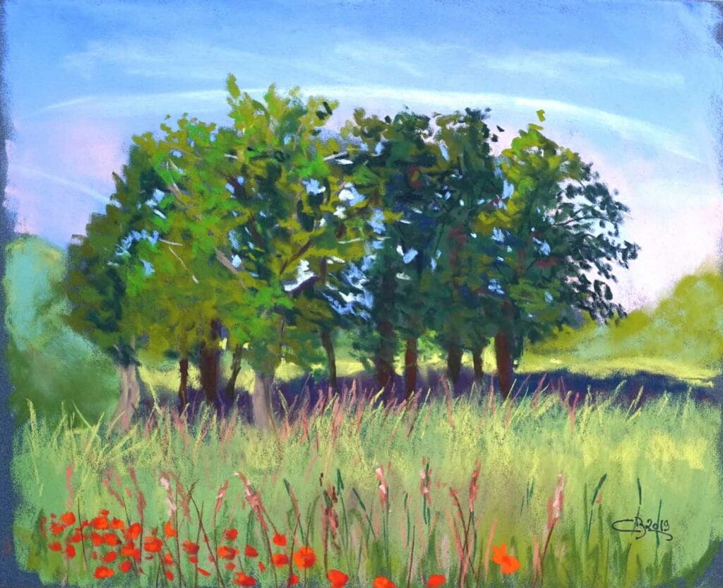 Arbres coquelicots by cindy barillet