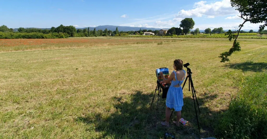 Painting in plein air with soft pastels by cindy barillet feat