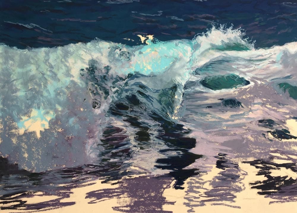 Partially painting wave painting.
