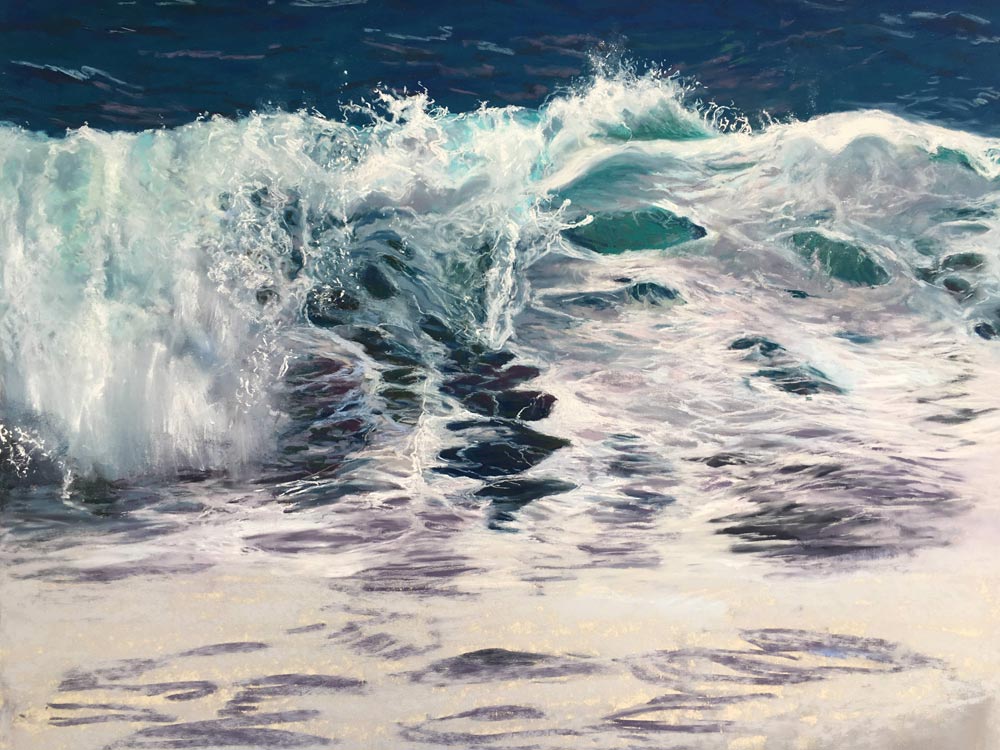 Partially painting wave painting.