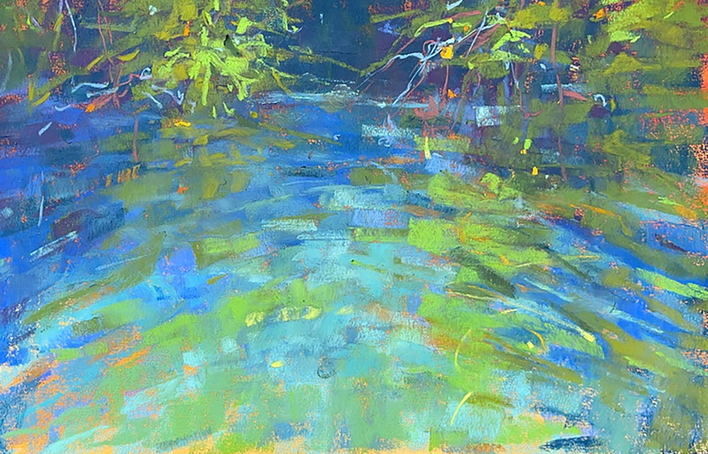 Mangrove Melody pastel painting by Julie Skoda.