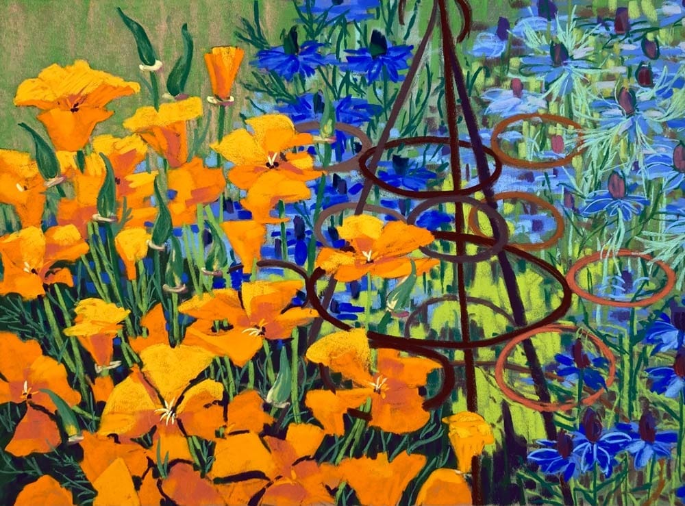 Flowers pastel painting by Cathy Pearce
