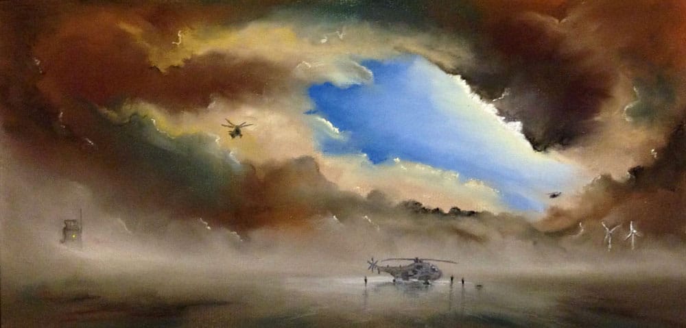 “2 plus a spare” soft pastel painting by Stephen Fuller.