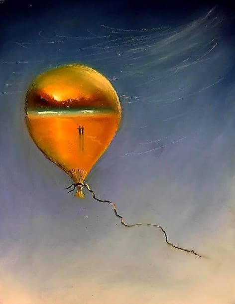 “The things we let go” soft pastel painting by Stephen Fuller
