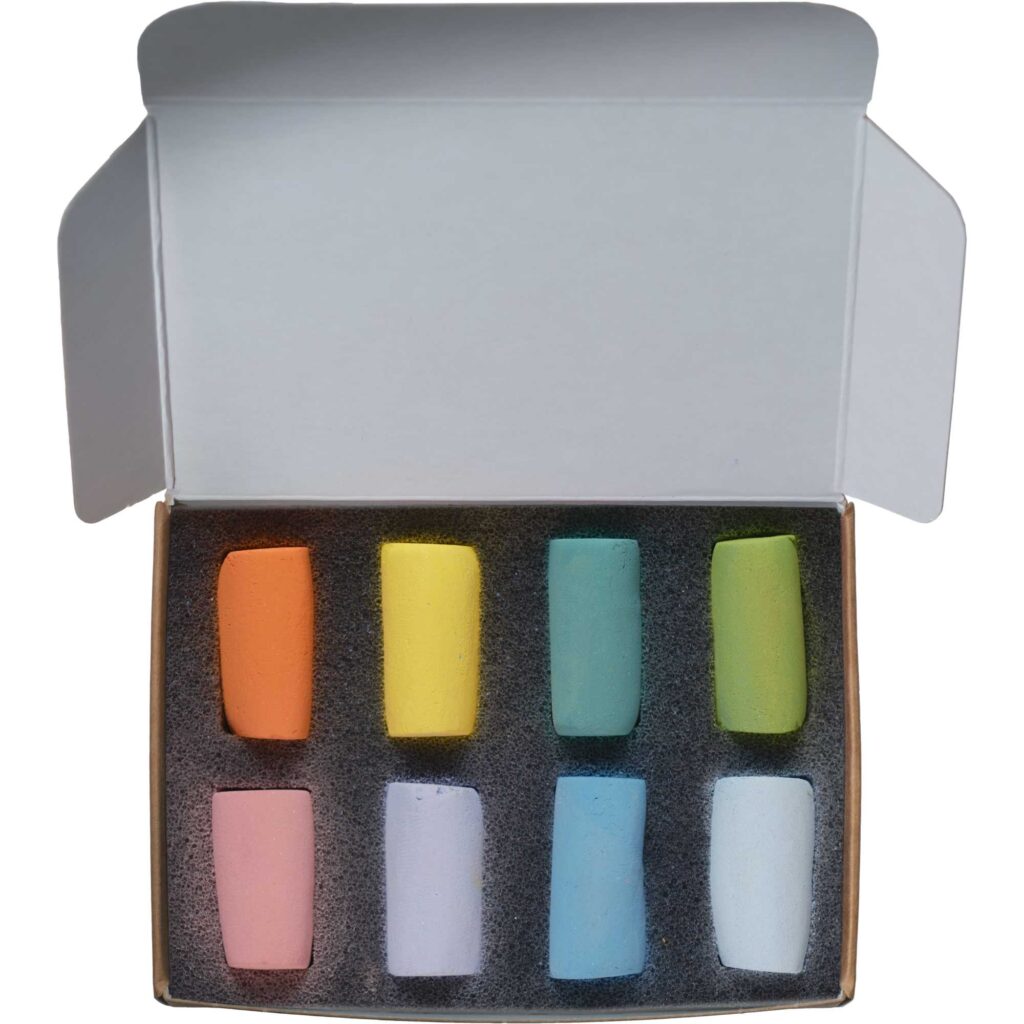 Open box of Summer Sparkle 8 half stick Soft Patel set.